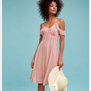 Blush print Midi Dress Size M